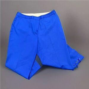 Rafaella Woman's Classic Fit Cropped Capri Cobalt Blue Chino Style Pants Size 12